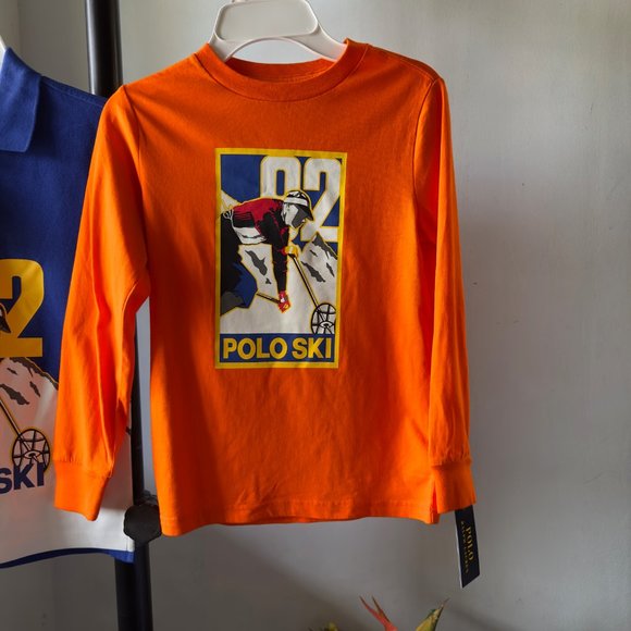 NWT LOT OF 2 SHIRTS Polo RALPH LAUREN BOYS 7 SKI GRAPHIC POLO SHIRT, T SHIRT - Picture 4 of 6